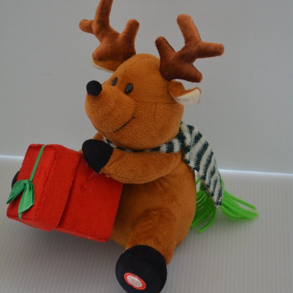 Gemmy Reindeer Christmas Musical Lights Plush Toy - Picture 1 of 10